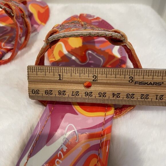 Women’s Shoes Thong Sandals Size 6 NEW Orange Tie Dye Circus NY By Sam Edelman - Picture 12 of 14